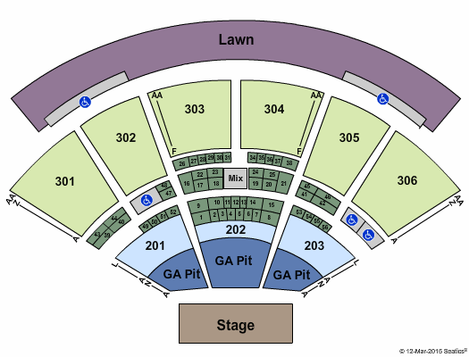 Usana Amphitheatre Seating Chart