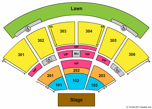 Usana Amphitheatre Seating Chart