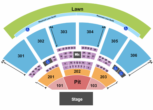 Utah First Credit Union Amphitheatre Seating Chart: Endstage GA Pit 2