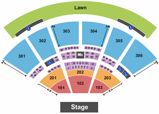 USANA Amphitheatre Map