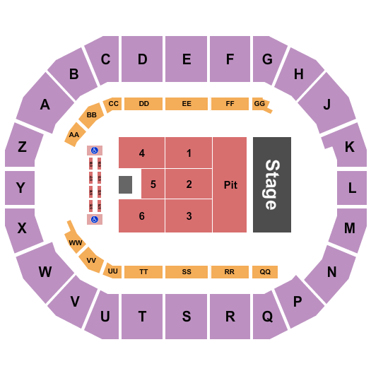 Utah State Fairpark Seating Chart: Endstage Pit