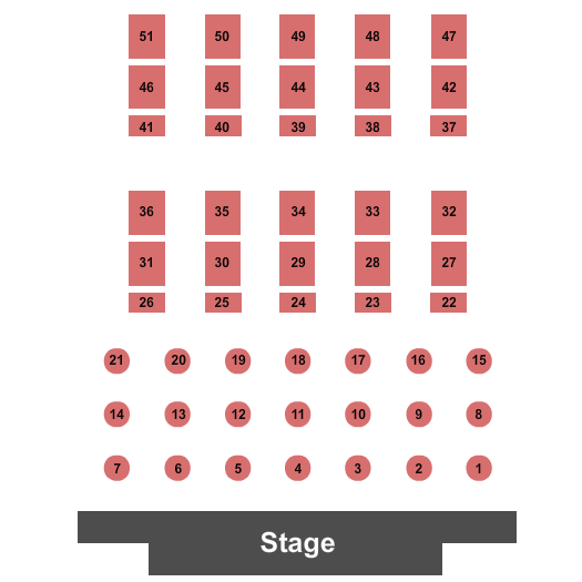 UTEP Union Dinner Theatre Seating Chart