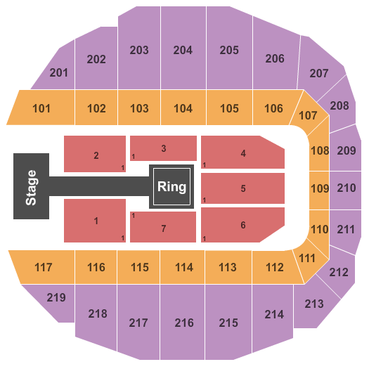 Adirondack Bank Center at Utica Memorial Auditorium Seating Chart: Wrestling