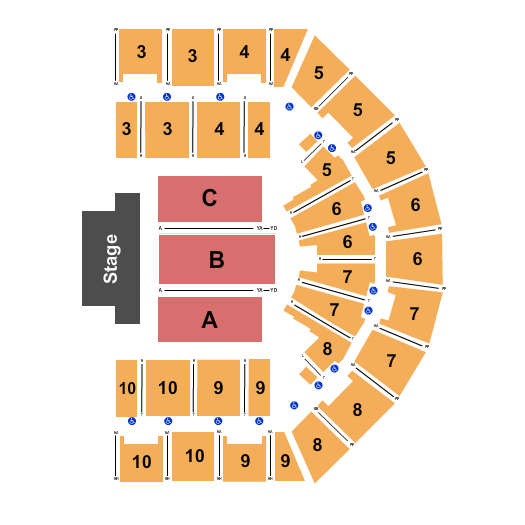 Utilita Arena Birmingham Seating Chart: Half House