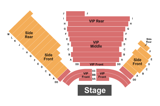 V1 V Theater - Planet Hollywood Resort & Casino Seating Chart: Endstage 2