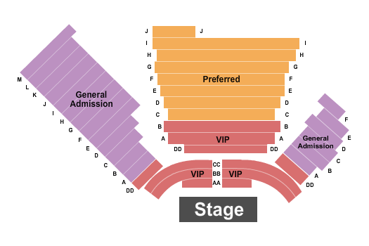 V1 V Theater - Planet Hollywood Resort & Casino Seating Chart: Endstage 3