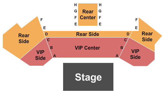 V2 V Theater Upstairs Showroom - Planet Hollywood Resort & Casino Seating Chart: Endstage VIP
