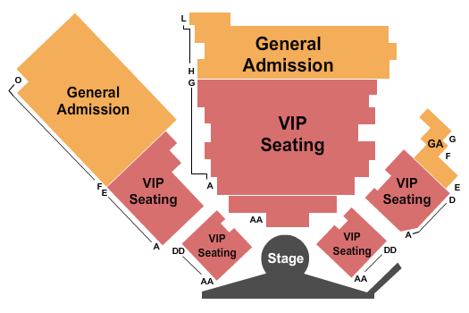 V4 V Theater - Planet Hollywood Resort & Casino Seating Chart: GA/VIP