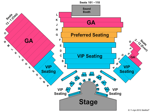 V Theater - Planet Hollywood Resort & Casino Seating Chart