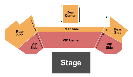 V Theater Upstairs - Planet Hollywood Resort & Casino Seating Chart: Endstage 4