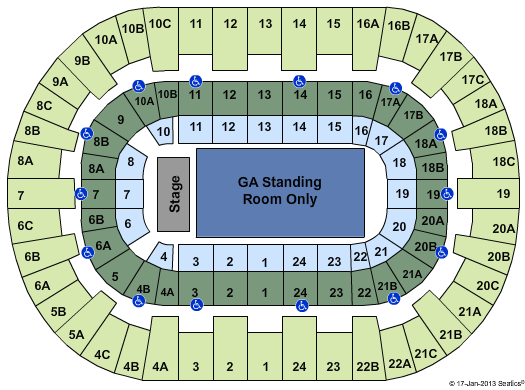 Valley View Casino Center Seating Chart