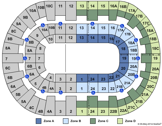 Valley View Casino Center Seating Chart: Family Int Zone