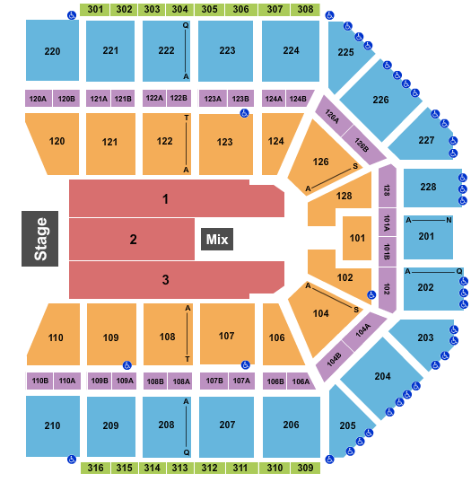 Van Andel Arena Seating Chart: Endstage 2