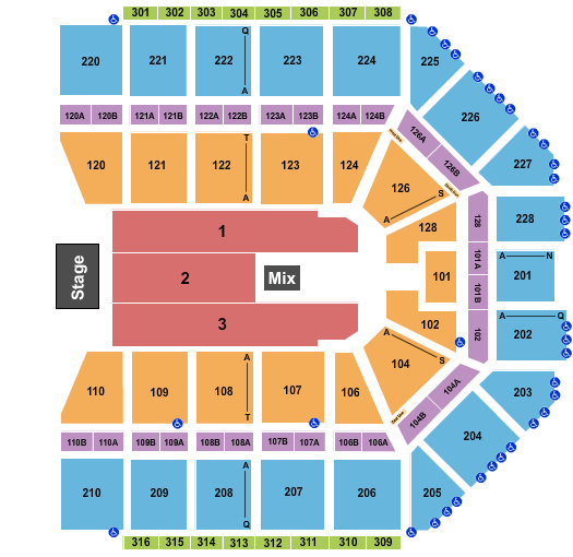 Van Andel Arena Seating Chart: Endstage 2