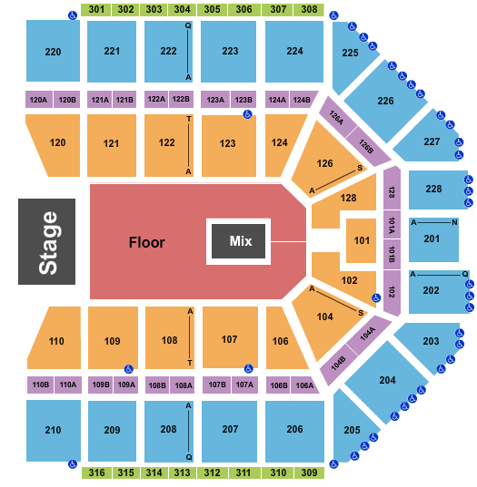 Van Andel Arena Seating Chart: Endstage GA Floor 2
