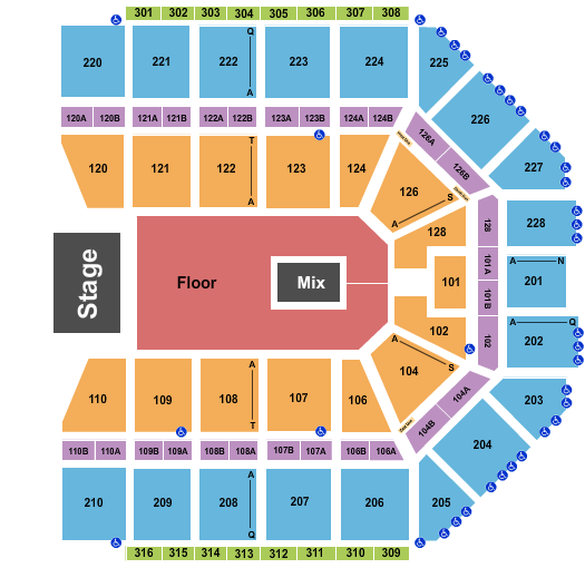 Van Andel Arena Seating Chart: Endstage GA Floor 2