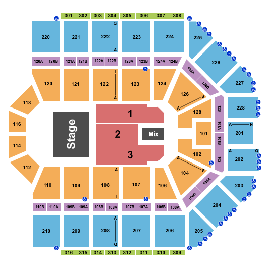 Van Andel Arena Seating Chart: Half House 2