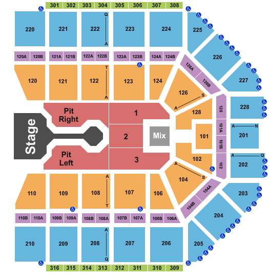 Van Andel Arena Seating Chart: Josiah Queen