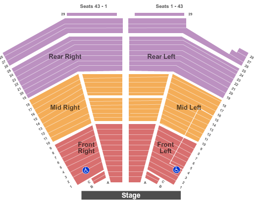 Van Wezel Performing Arts Hall Seating Chart: Endstage2