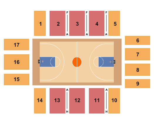 Vandament Arena Seating Chart: Basketball