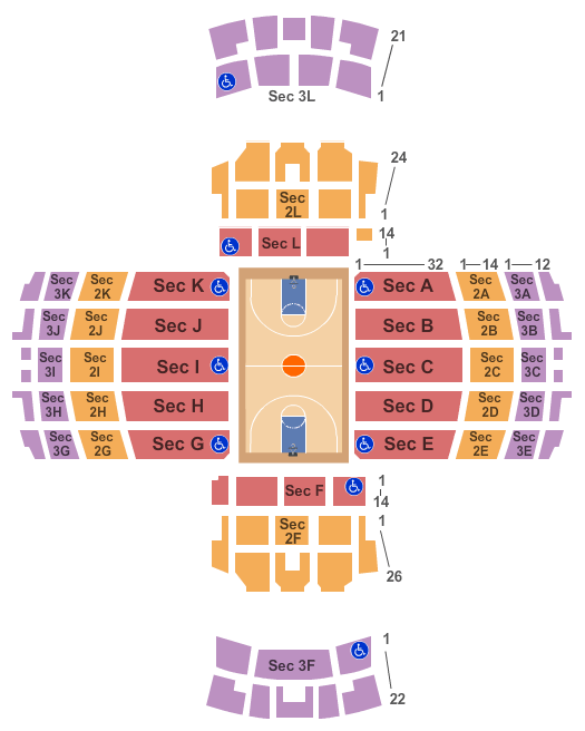 Levien Gym Seating Chart
