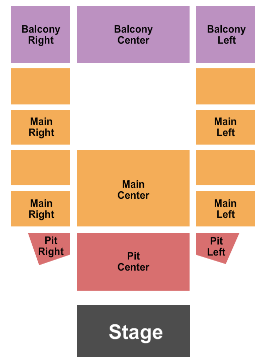 Variety Playhouse Seating Chart: Endstage 2