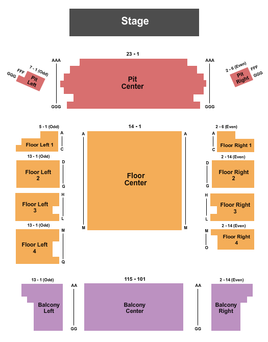 Cumberland County Playhouse Seating Chart