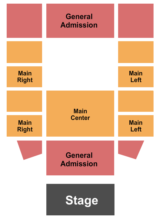 Variety Playhouse Seating Chart: GA - Main Floor