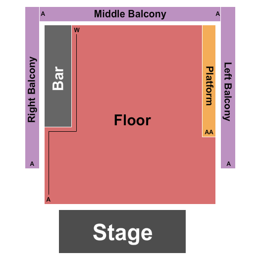 Varsity Theater - MN Seating Chart: Endstage RSV/Platform 2