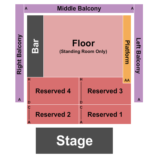 Varsity Theater - MN Seating Chart: Endstage RSV/FLR