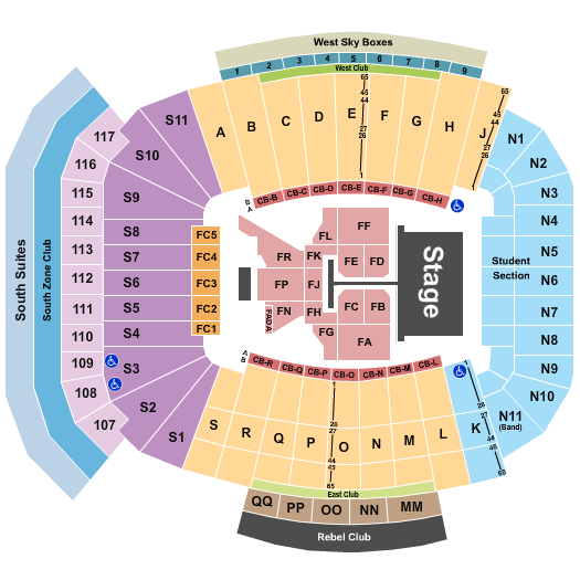 Vaught Hemingway Stadium Seating Chart: Post Malone