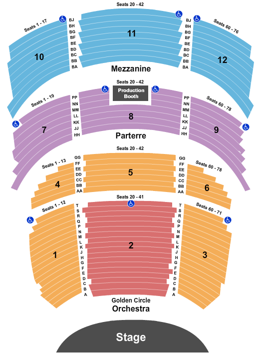 The Venetian Theater Seating Chart