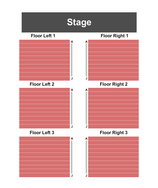 Venice Community Center Seating Chart: Endstage Flr L&R 1-3