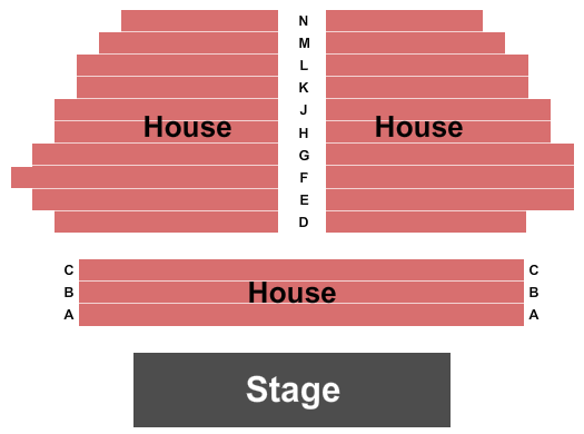 Venice Island Performing Arts & Recreation Center Seating Chart: Endstage