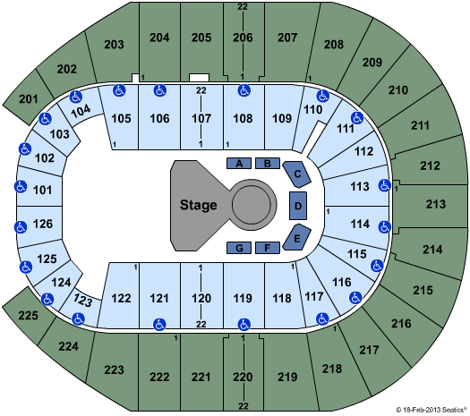 Verizon Arena Seating Chart