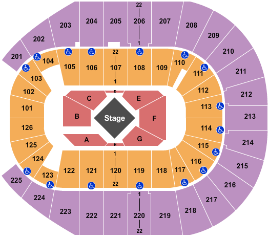 Simmons Bank Arena Seating Chart: George Strait-2