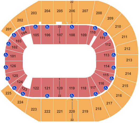 Simmons Bank Arena Seating Chart: Open Floor