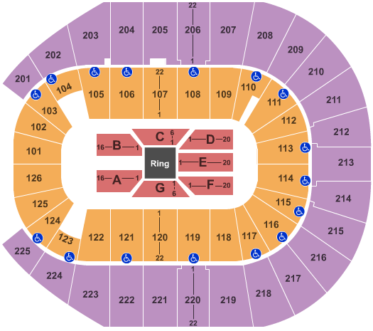 Wwe Raw Seating Chart Bridgestone Arena