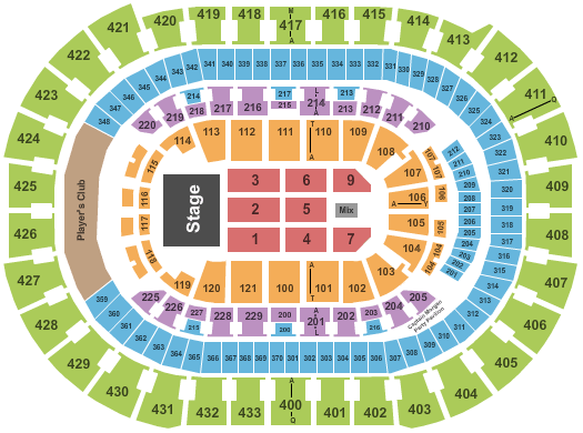 Verizon Wireless Arena Concert Seating Chart