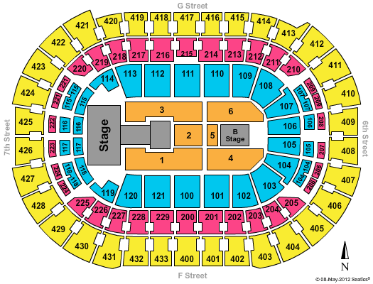 Verizon Center Seating Chart