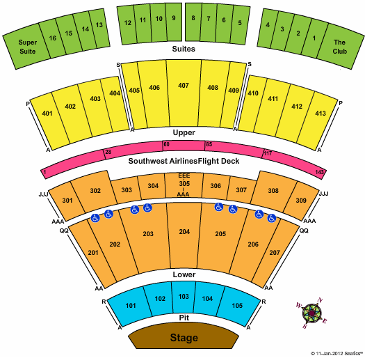 Verizon Theatre at Grand Prairie Seating Chart