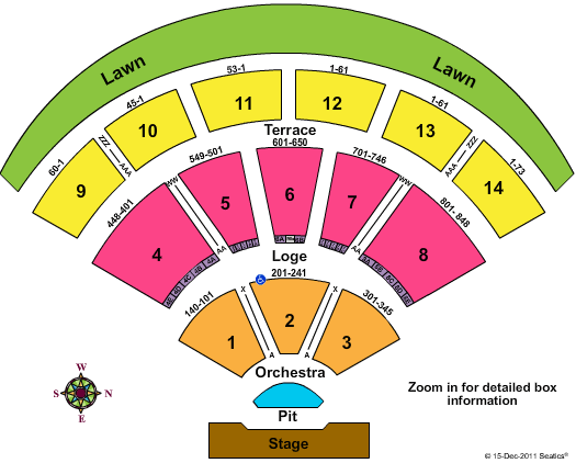 Irvine Meadows Amphitheater Interactive Seating Chart