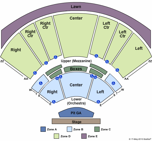 Verizon Wireless Amphitheater - MO Seating Chart