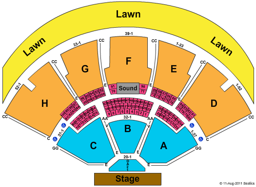 Klipsch Music Center Seating Chart