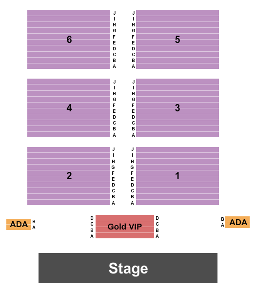 Veterans Memorial Building Seating Chart: Endstage