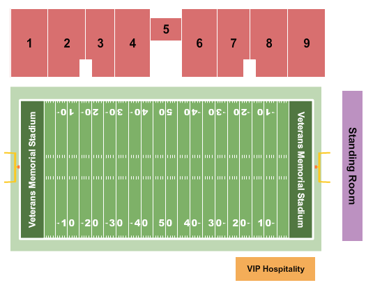 Veterans Memorial Stadium - Quincy Map