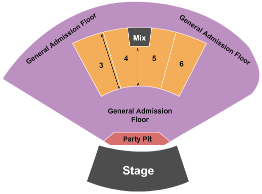 Vetter Stone Amphitheatre Seating Chart: Endstage GA Party Pit