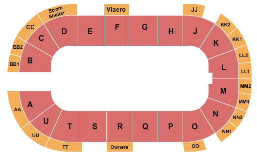 Viaero Event Center Seating Chart: Rodeo