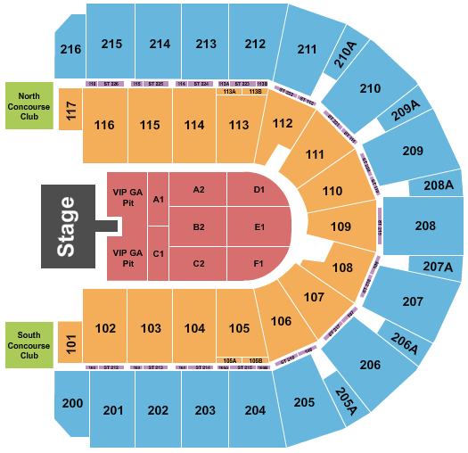 Vibrant Arena at The MARK Seating Chart: Cody Johnson