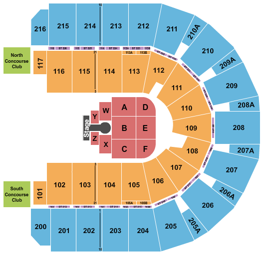 Vibrant Arena at The MARK Seating Chart: Half House 4